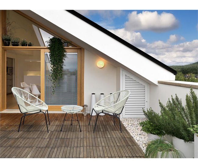 Conjunto de muebles de jardín Acapulco Blanco