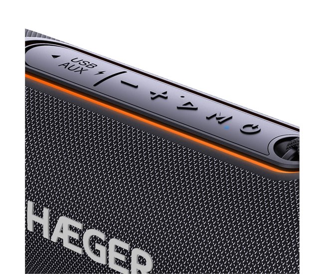 Altavoz Bluetooth Portátil HAEGER Light Boom Negro