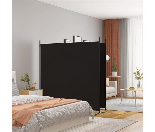Biombo - Separador Divisor de 2 paneles Negro