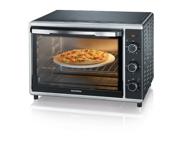 Horno tostador con convección de 42 L SEVERIN TO 2058, 1800 W Negro