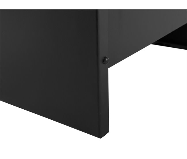 Beliani Fogón de madera SHIGA Negro