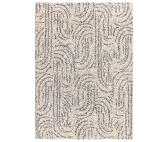 Alfombra shaggy de estilo escandinavo HELIA - ATTICGO 133x190 Plateado