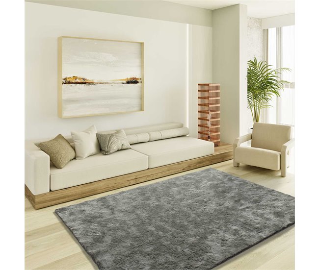 Alfombra lisa de pelo alto ROMA - ATTICGO 160x230 Antracita