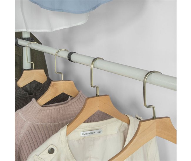 Perchero de Ropa Telescópico con 4 Barras KLS03 SoBuy Blanco