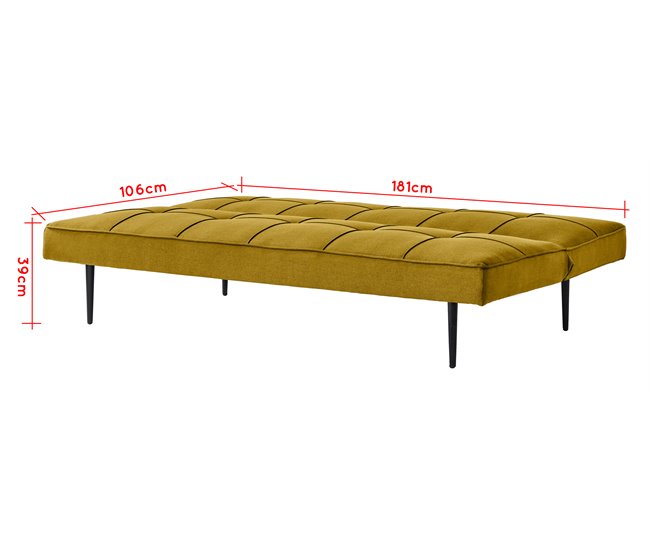 Sofá cama 3 plazas BOWY Amarillo