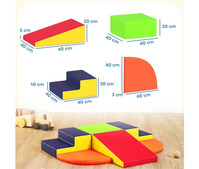 Bloques de Espuma Cuero Sintético AIYAPLAY Multicolor