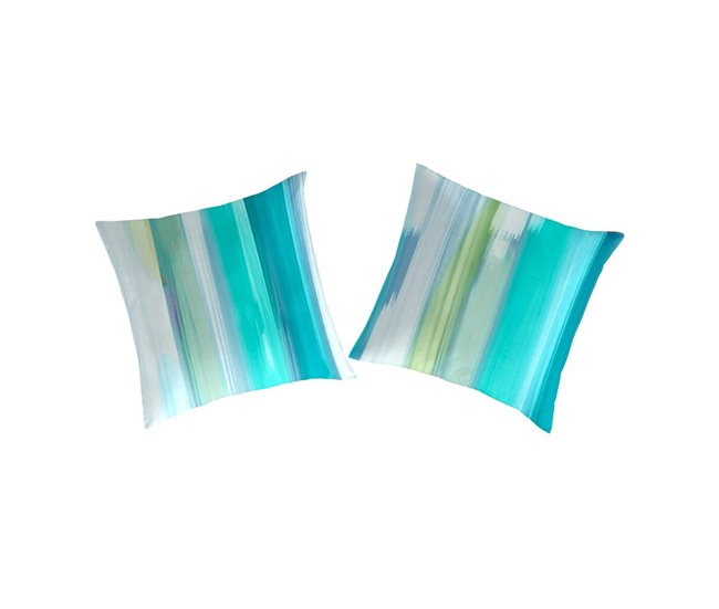 2 fundas de almohada LOANE Azul