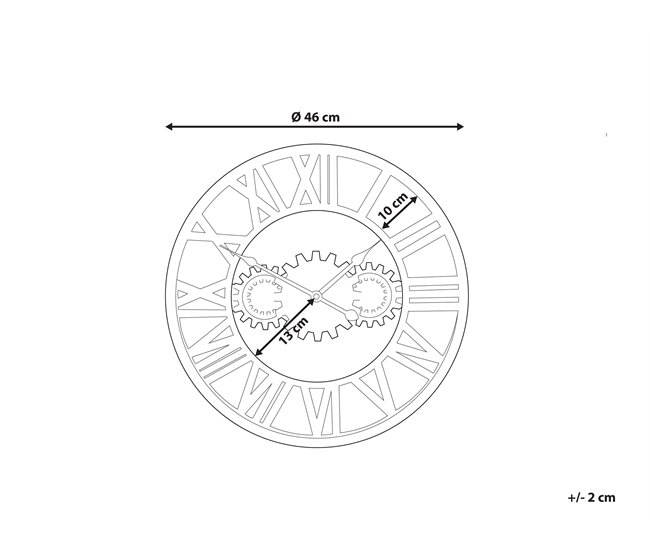 Beliani Reloj de pared SEON Gris