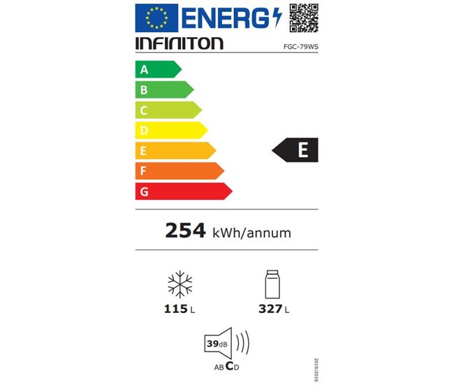 Frigorifco Combi Infiniton FGC-79WS, 442 l Blanco