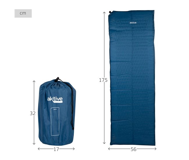 Aktive Esterilla hinchable individual camping Azul