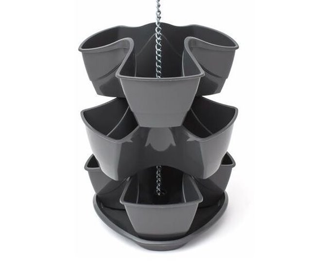 Jardín vertical colgante COUBI HERBAL 9L Gris