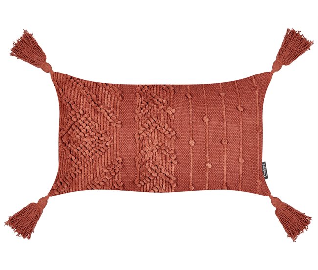 Beliani Cojín decorativo VALVARIA Rojo