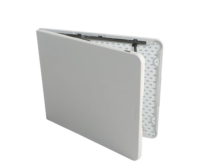 Mesa rectangular plegable blanco efecto granito LIFETIME 184 x 76 x 73,5 cm Blanco