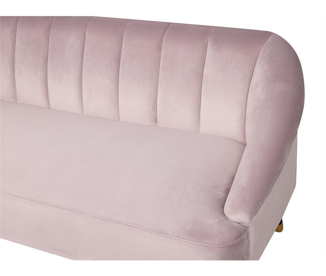 Beliani Sofá de 3 plazas Terciopelo ALSVAG Azul Marino