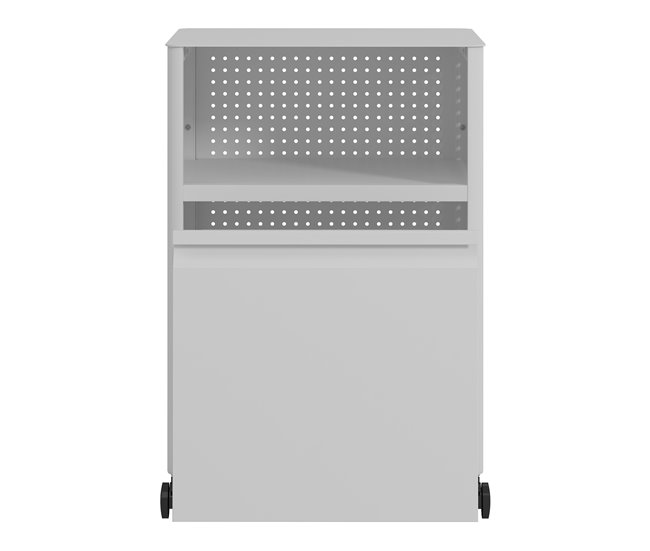 Archivador con ruedas Velvevn 1 cajón acero [en.casa] Blanco
