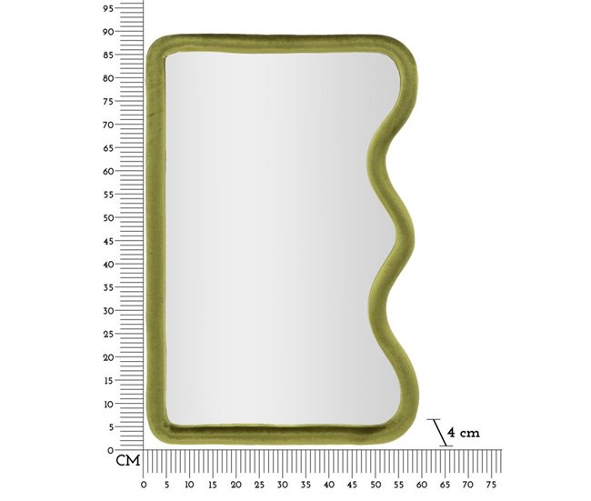 Espejo con Marco Olas 5 Verde
