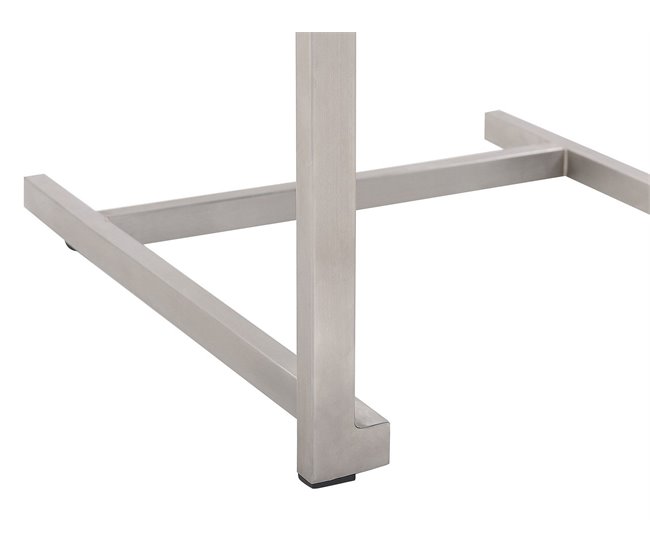 Beliani Conjunto de comedor MALETTO/COSOLETO Blanco/ Gris