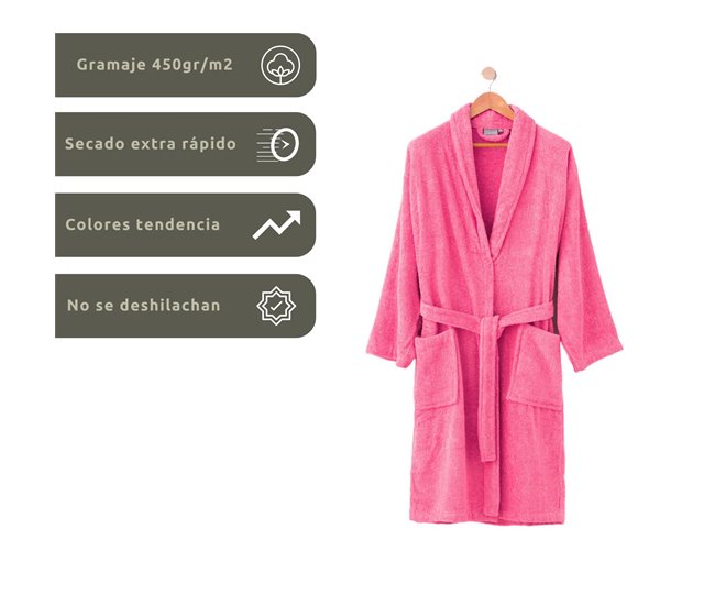 Albornoz Ducha Baño Fucsia