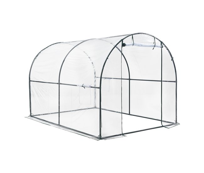 Invernadero túnel de jardín Grünwald acero PVC Transparente