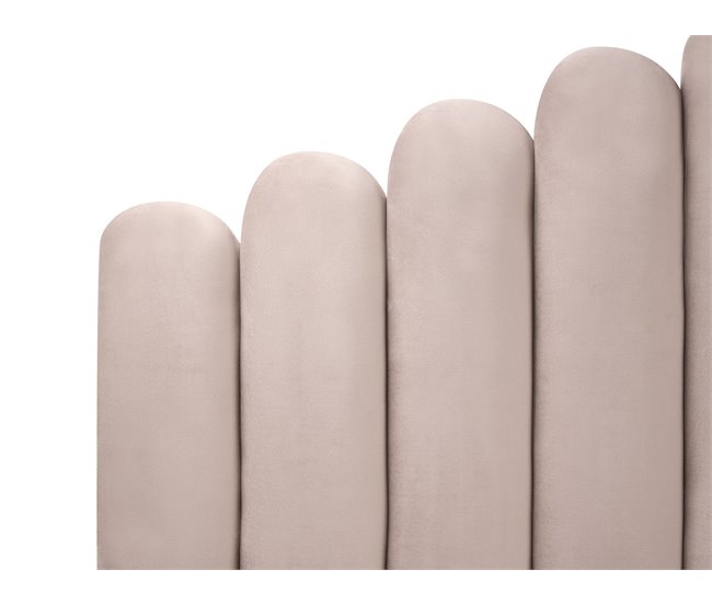 Beliani Cama Terciopelo VINCENNES 145x213 Crema