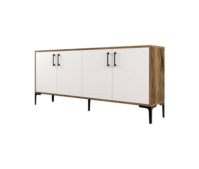 Aparador efecto madera 180 Blanco/ Madera