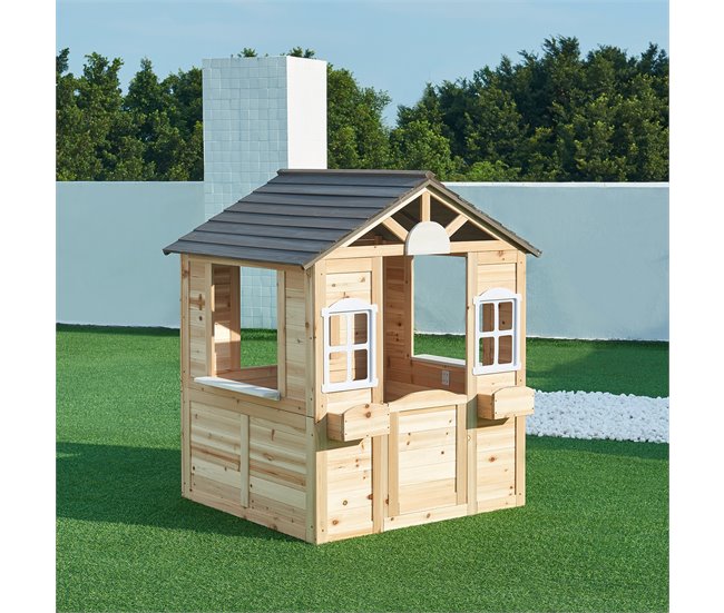 Casita infantil Acciano madera de abeto [casa.pro] Natural
