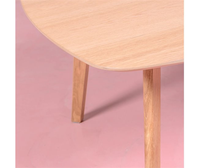 Mesa auxiliar cuadrada en madera de roble  - Northpole 80x80 Roble