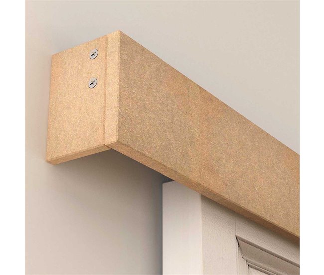 Kit Instalacion Puerta Corredera MDF, Aleación de Aluminio HOMCOM 200 Marron