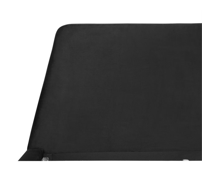 Beliani Cama Terciopelo VIENNE 200x220 Gris Oscuro