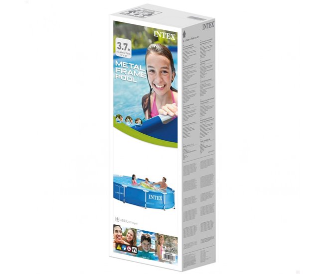Piscina elevada intex metal frame 366x76 cm - 6.503 litros Azul