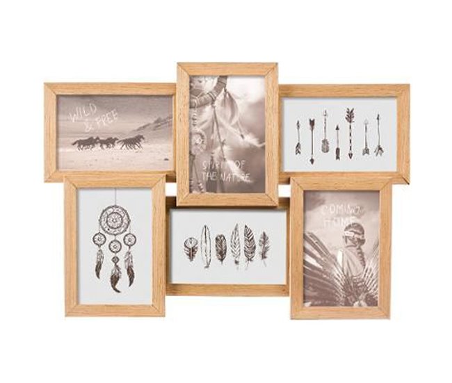Conjunto 6 Marcos Decorativos Marron Claro