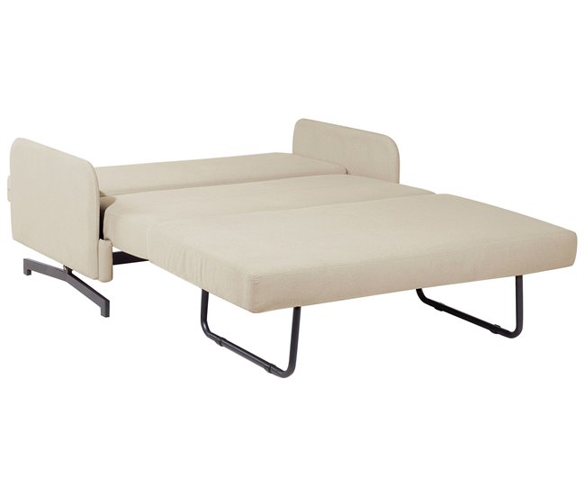 Beliani Sofá de 2 plazas Poliéster BELFAST Beige