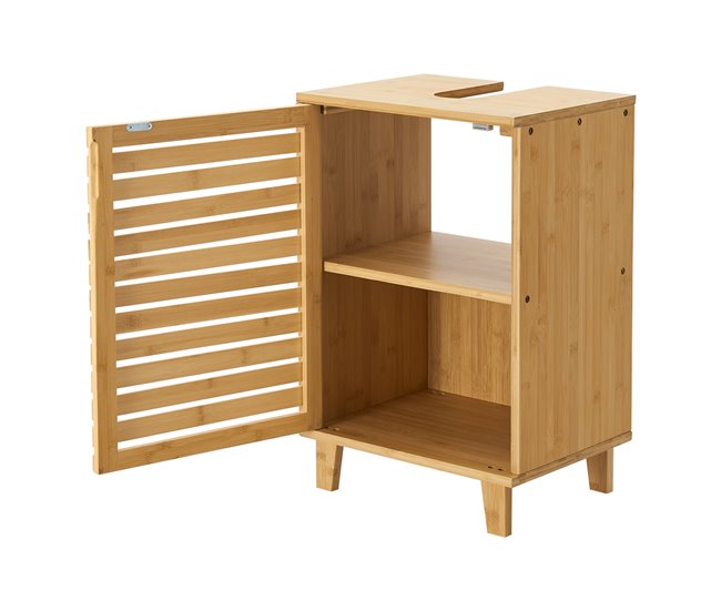 Mueble para debajo del lavabo Iveland con puerta 2 compartimentos Natural