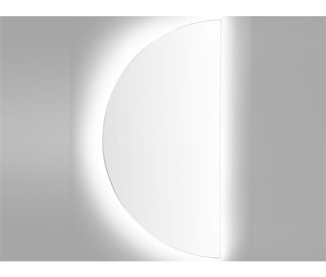 Beliani Espejo de baño LOUE 60x4 Plateado