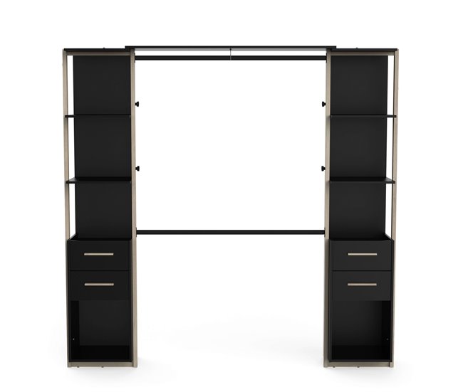 Vestidor Abierto Moon Kronberg Negro/ Madera