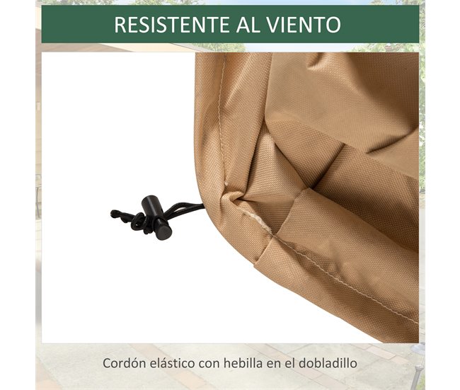 Funda Protectora para Muebles Tela Oxford 600D Outsunny 275x208 Beige