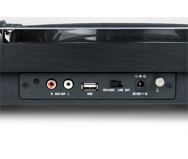 Tocadiscos Bluetooth con altavoces integrados Negro