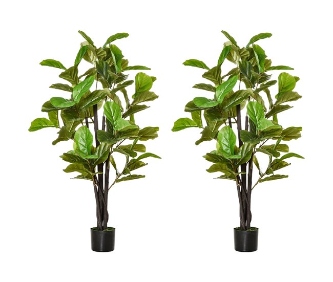Plantas Artificiales PE, PEVA HOMCOM, hogar - decoración Verde