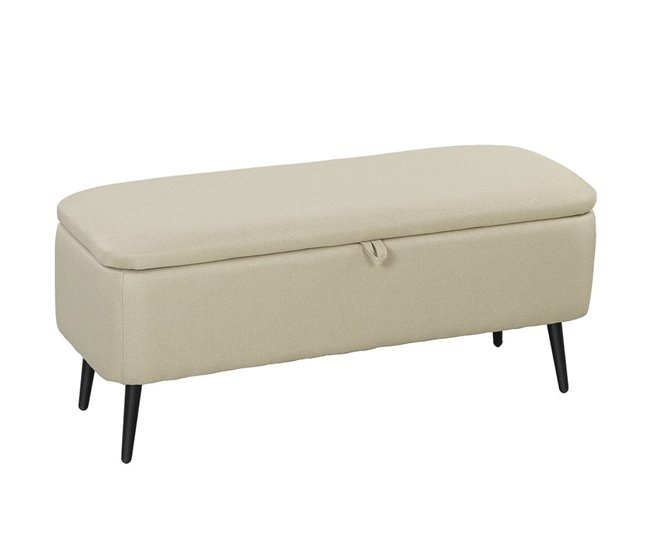 Banco de Almacenaje Poliéster, Espuma HOMCOM Crudo