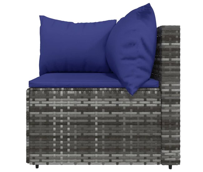 Juego De Muebles De Jardín Gris Azul