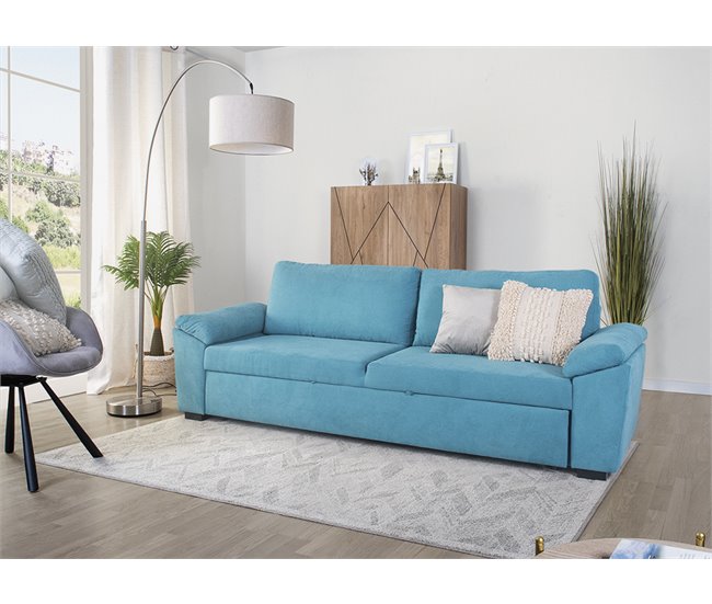 Sofá cama 3 plazas HANSAN Azul