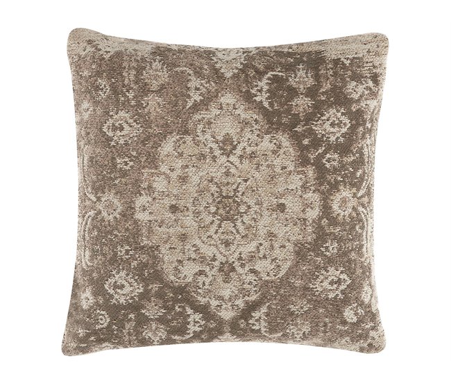 Beliani Cojín decorativo MIMISAL Marron Claro