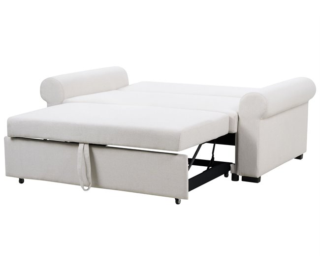 Beliani Sofá cama Tela SILDA Beige