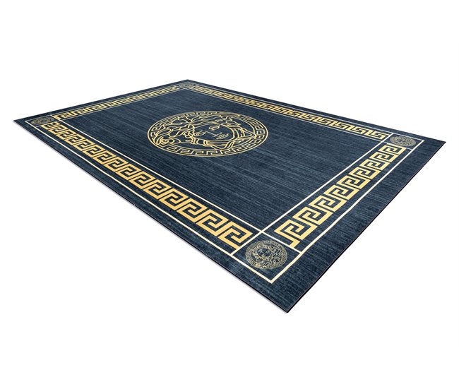 Alfombra lavable ANDRE 1972 Marco medusa griego 80x150 Azul