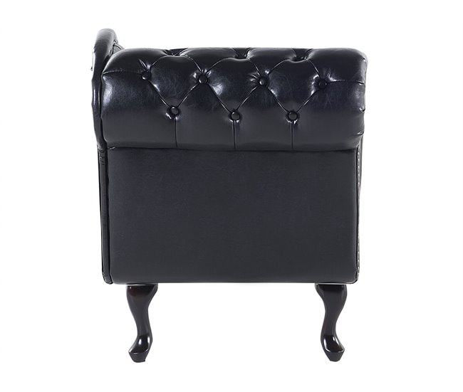 Beliani Chaise longue izquierdo Piel sintética NIMES Negro