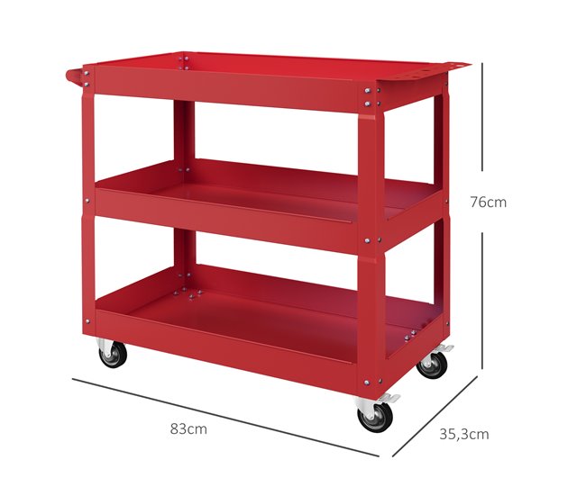 Carro de Herramientas Acero Laminado en Frío DURHAND 83 Azul