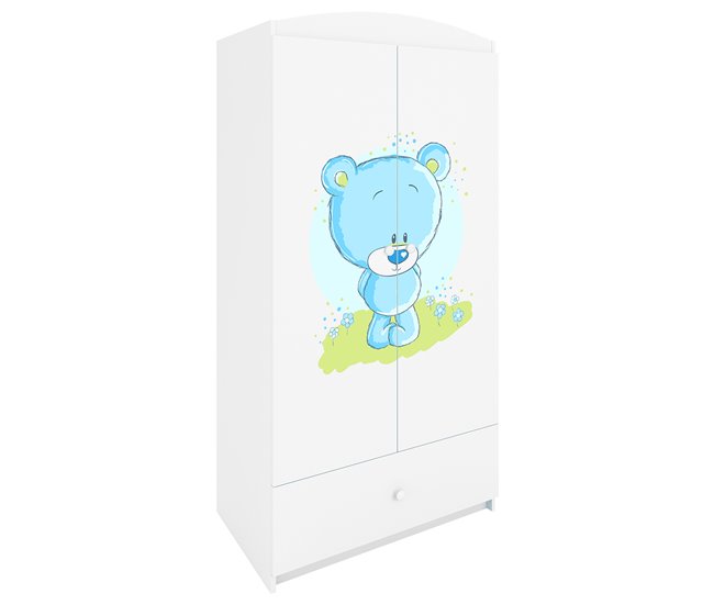Armario 2 puertas 1 cajón Kocot Kids Babydream Osito Blanco