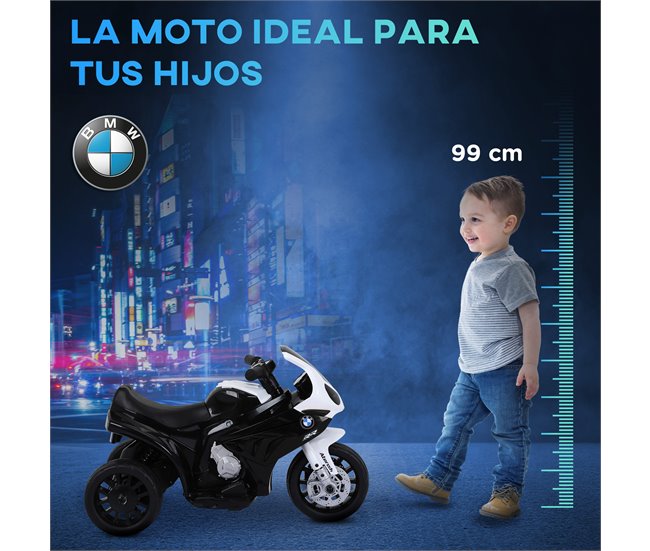 Moto Eléctrica Infantil PP y metal HOMCOM Negro