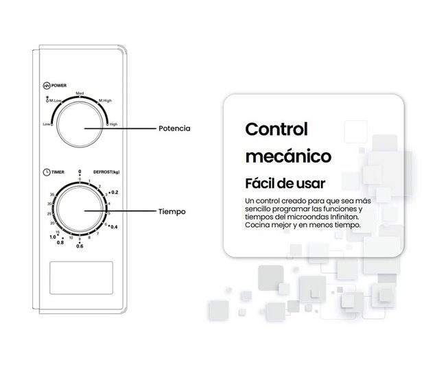 Microondas Infiniton MW-0115 20 L 700 W Blanco