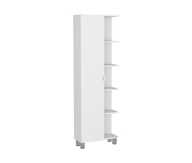 Mueble Esquinero de Baño Urano, con 5 estantes Blanco